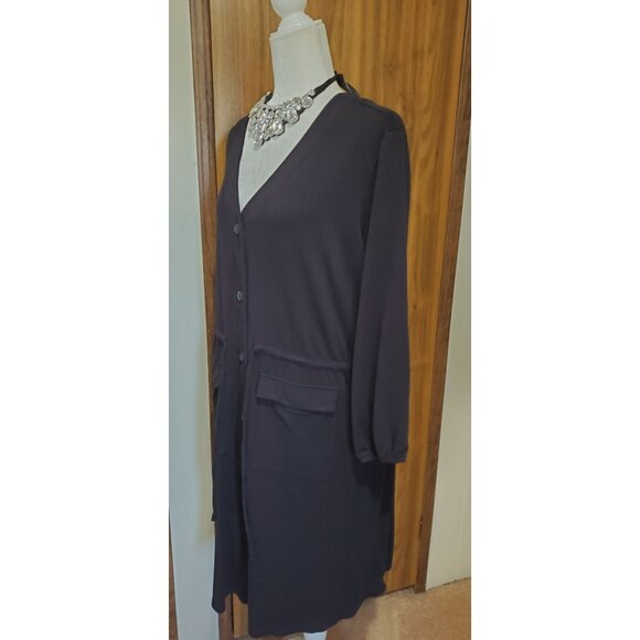 OLD NAVY DRESS COLOR BLACK LONG SLEEVE RAYON/VISCOSE  SIZE 2X - Picture 5 of 7